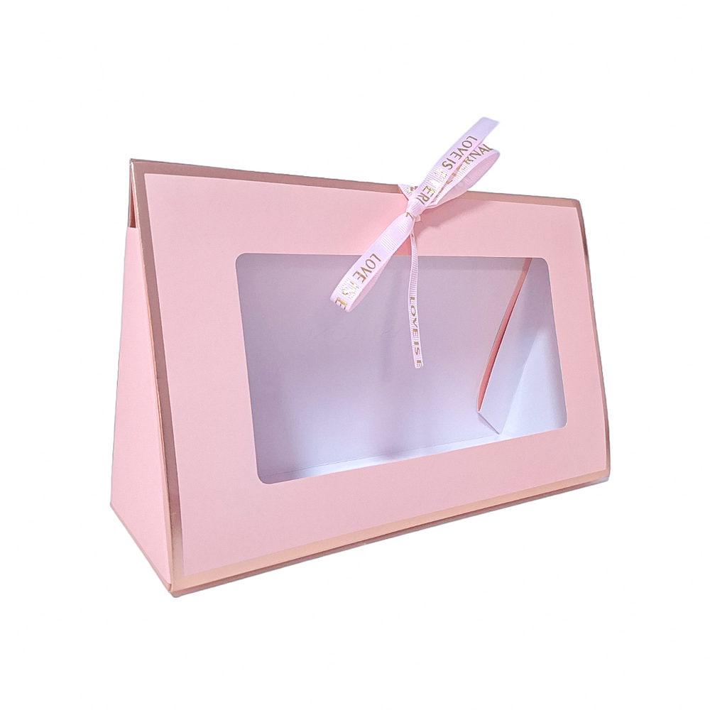 Set 10 cutii cu fereastră, culoare roz - ROC 8100