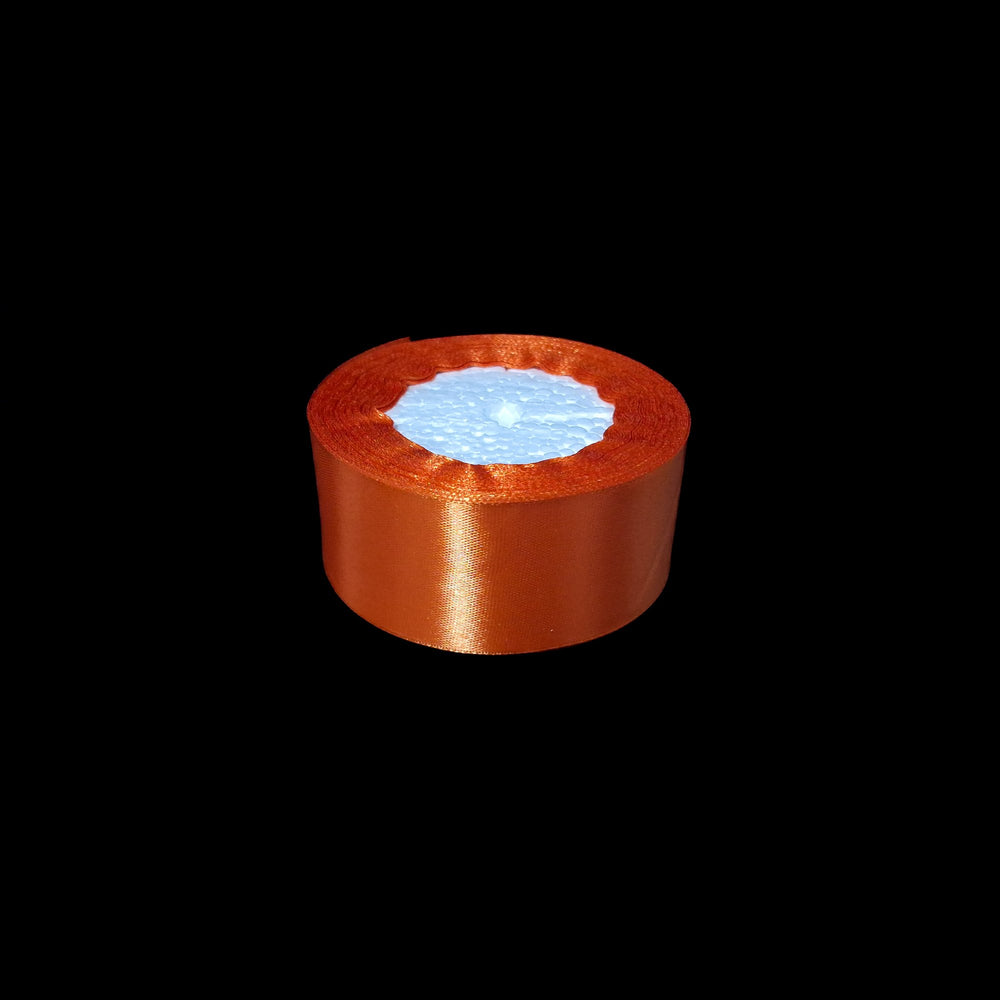 Rolă panglică satin, 4 cm, culoare portocaliu NR. 164 - ROC 0811