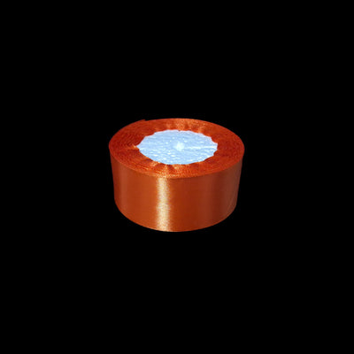 Rollo de cinta de satén, 4 cm, color naranja NR. 164