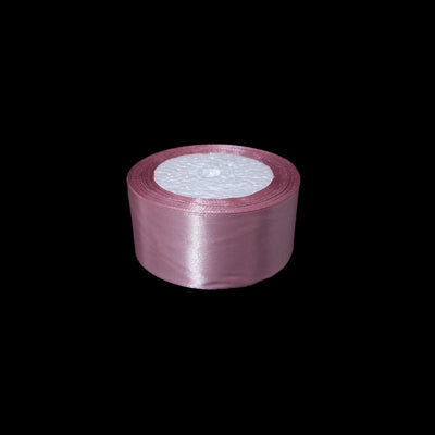 Rolă panglică satin, 4 cm, culoare roz prăfuit NR. 135 - ROC 0811
