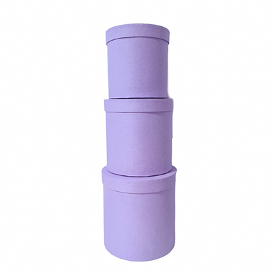 Set 3 cutii cilindru, culoare lila - ROC 5312