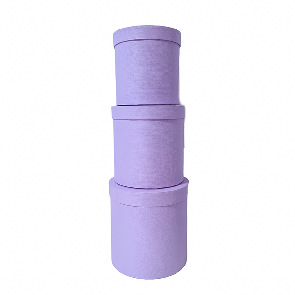 Set 3 cutii cilindru, culoare lila - ROC 5312