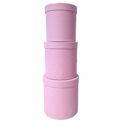 Set 3 cutii cilindru, culoare roz - ROC 5312
