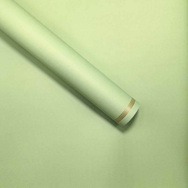 Coli celofan cu dungi aurii, culoare verde olive - ROC A288