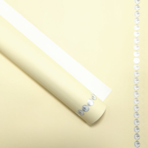 Coli celofan cu margine din buline, culoare crem - ROC A288