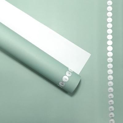 Coli celofan cu margine din buline, culoare vernil - ROC A288