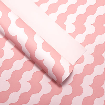 Coli celofan cu print, culoare roz deschis - ROC A288