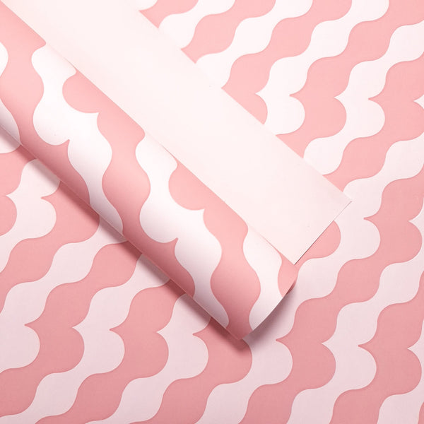 Coli celofan cu print, culoare roz deschis - ROC A288