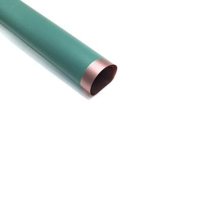 Coli celofan semitransparent cu margine aurie, culoare verde închis - ROC A19