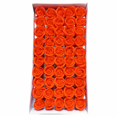Set 50 trandafiri din săpun, culoare portocaliu - NR. 15