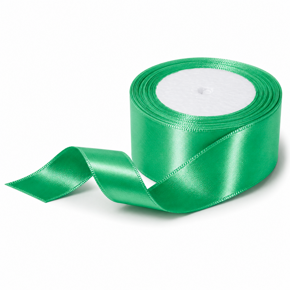 Rolă panglică satin, 4 cm, culoare verde NR. 116 - ROC 0811