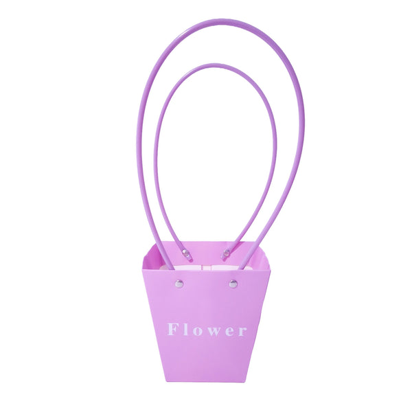 Set 10 pungi cu print ”Flower”, culoare lila - ROC A106
