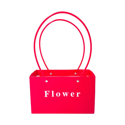 Set 10 pungi cu print ”Flower”, culoare roșu - ROC A93