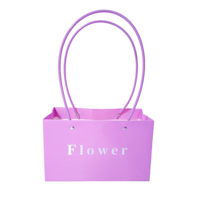 Set 10 pungi cu print ”Flower”, culoare lila - ROC A93