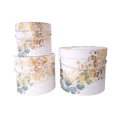 Set 3 cutii cilindru cu imprimeu - ROC 5285