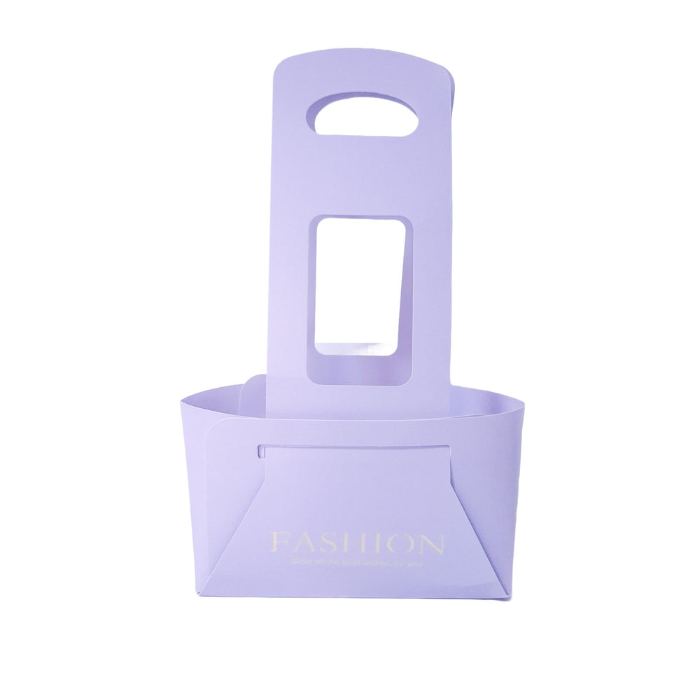 Set 4 cutii pliabile cu mâner, culoare lila - ROC A225