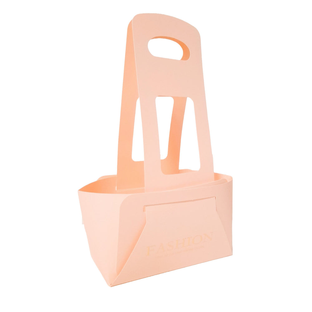 Set 4 cutii pliabile cu mâner, culoare roz - ROC A225