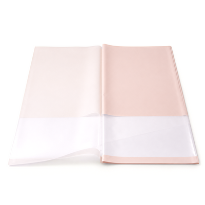 Coli celofan cu chenar transparent, culoare crem - ROC A19