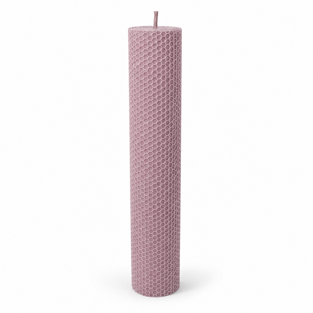 Lumânare din ceară de albine tip fagure, 35 cm, culoare roz prăfuit NR. 11 - 35060TFC