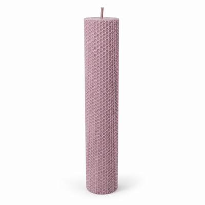 Lumânare din ceară de albine tip fagure, 40 cm, culoare roz prăfuit NR. 11 - 40060TFC
