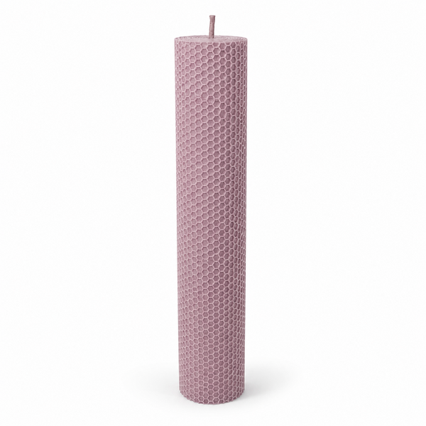 Lumânare din ceară de albine tip fagure, 40 cm, culoare roz prăfuit NR. 11 - 40060TFC