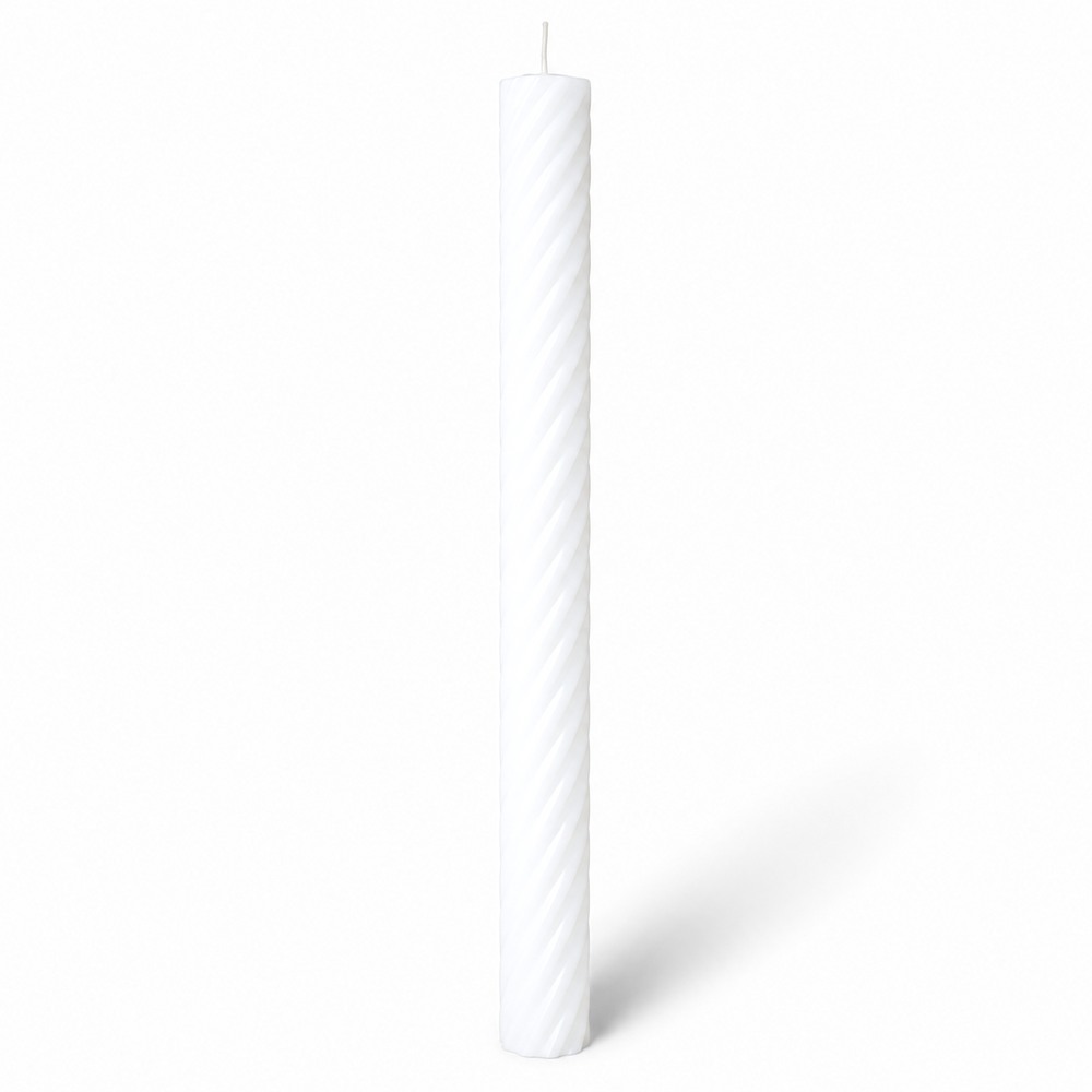 Lumânare din parafină albă pentru botez sau cununie, 60 cm, culoare alb - 60040 SP