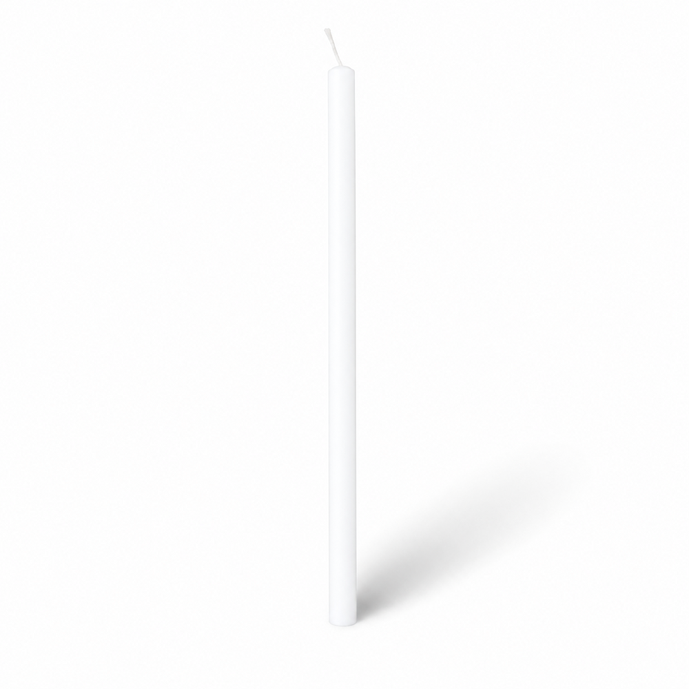 Lumânare din parafină albă pentru botez, 70 cm, culoare alb - 70030 DR