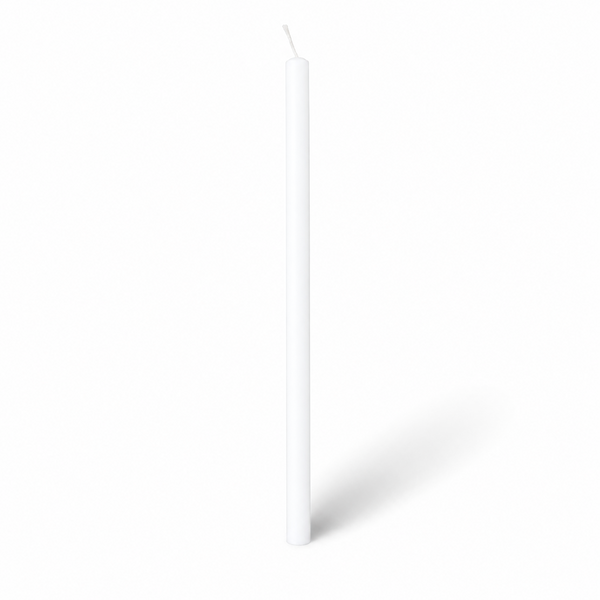 Lumânare din parafină albă pentru botez, 70 cm, culoare alb - 70030 DR