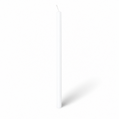 Lumânare din parafină albă pentru botez, 35 cm, culoare alb - 35030 DR