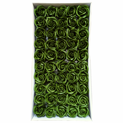 Set 50 trandafiri din săpun, culoare verde - NR. 30 - ROC M1