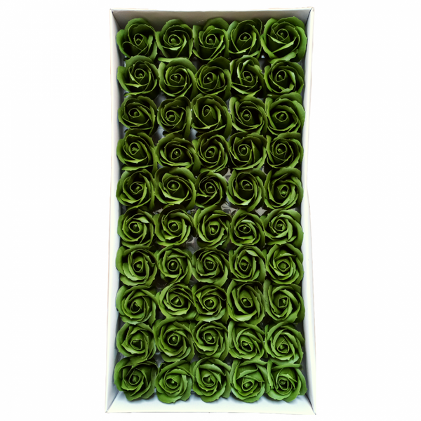 Set 50 trandafiri din săpun, culoare verde - NR. 30 - ROC M1