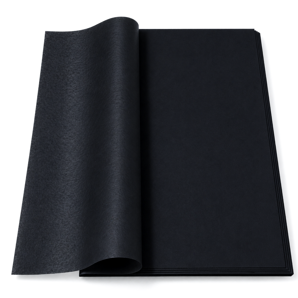 Set 50 de coli hartie de orez, culoare negru - ROC A73