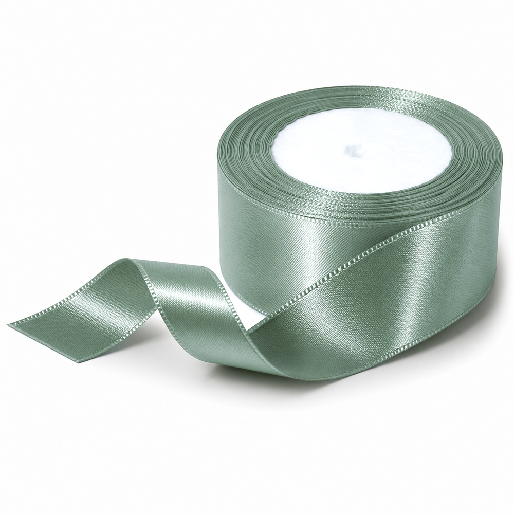 Rolă panglică satin, 4 cm, culoare verde NR. R93 - ROC 0811