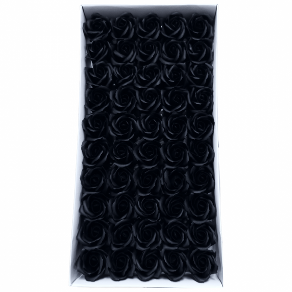 Set 50 trandafiri din săpun, culoare negru - NR. 38 - ROC M1