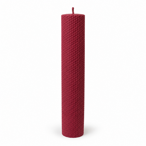 Lumânare din ceară de albine tip fagure, 35 cm, culoare roșu NR. 16 - 35060TFC
