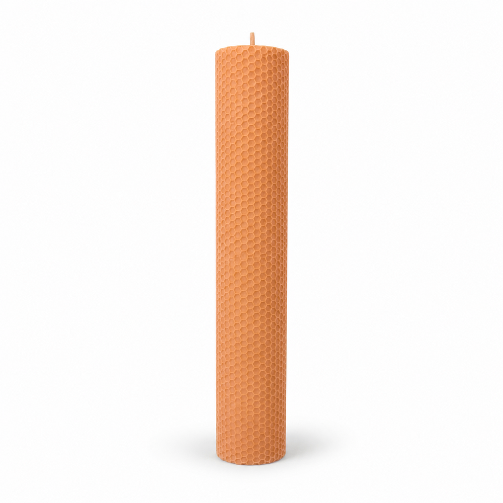 Lumânare din ceară de albine tip fagure, 35 cm, culoare somon NR. 3 - 35060TFC
