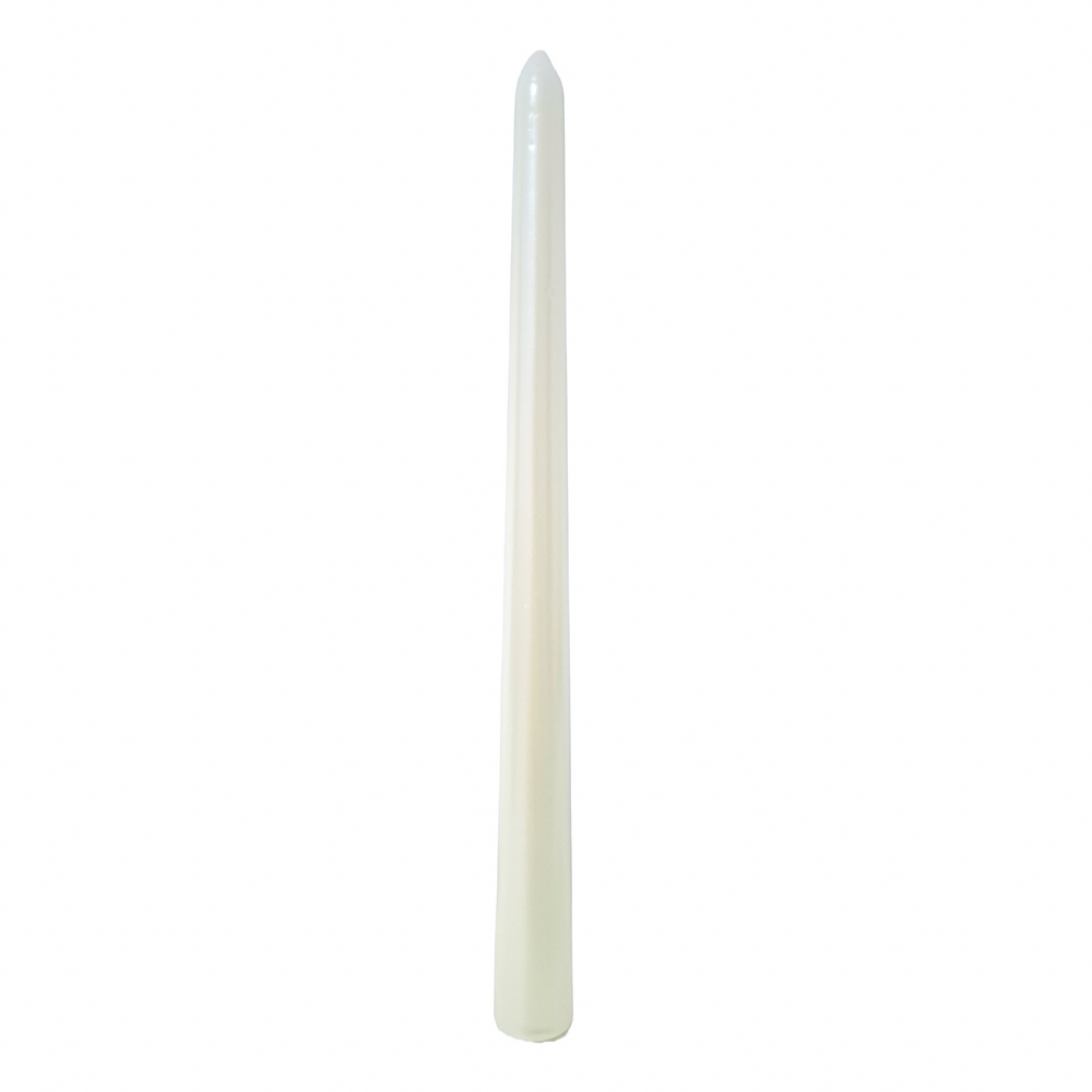 Set 12 lumânări conice decorative, culoare crem - ROC 453