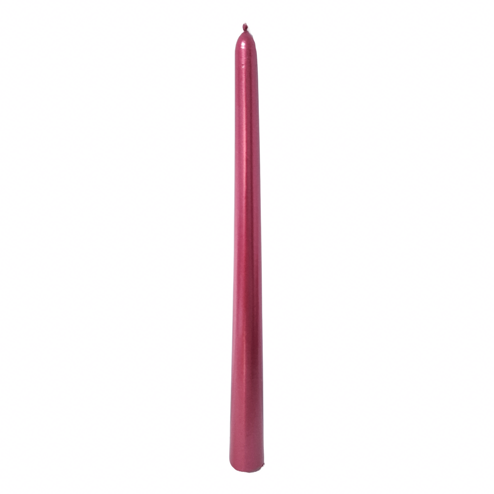 Set 12 lumânări conice decorative, culoare roșu - ROC 453