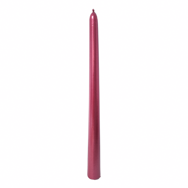 Set 12 lumânări conice decorative, culoare roșu - ROC 453