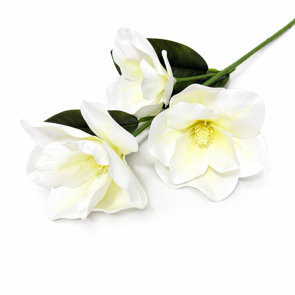 Magnolii artificiale din silicon, culoare crem NR. 12 - ROC AF52