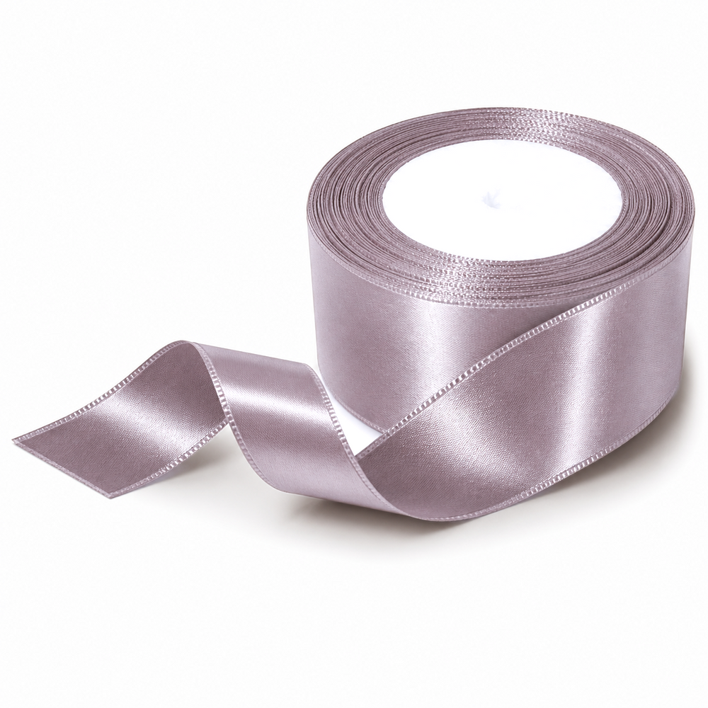Rolă panglică satin, 4 cm, culoare roz prăfuit NR. 92 - ROC 0811