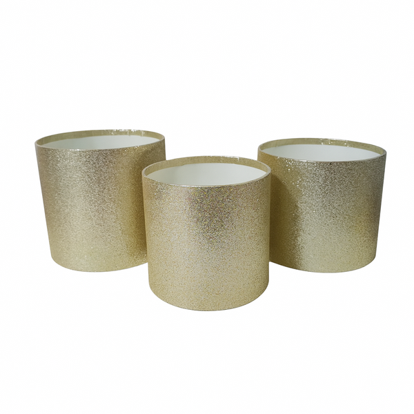 Set 3 cutii fără capac, culoare auriu - ROC 5255