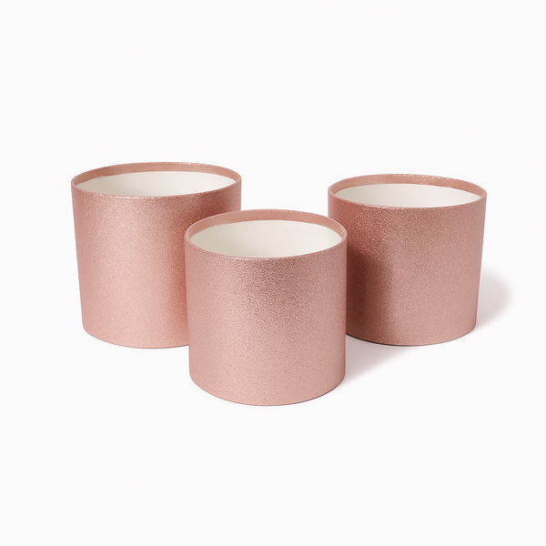Set 3 cutii fără capac, culoare roz - ROC 5255