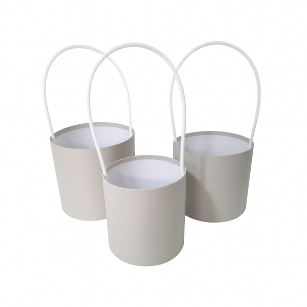 Set 3 cutii cu mâner, culoare gri - ROC 5259