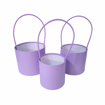 Set 3 cutii cu mâner, culoare lila - ROC 5259