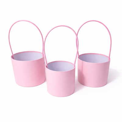 Set 3 cutii cu mâner, culoare roz - ROC 5259