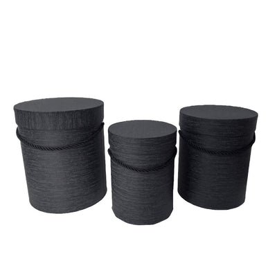 Set 3 cutii cilindru, culoare negru NR. 8 - ROC 5312