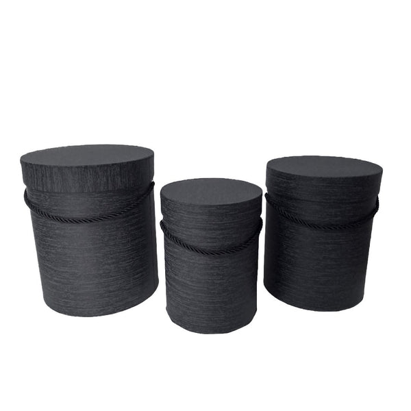 Set 3 cutii cilindru, culoare negru NR. 8 - ROC 5312