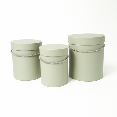 Set 3 cutii cilindru, culoare vernil - ROC 5312