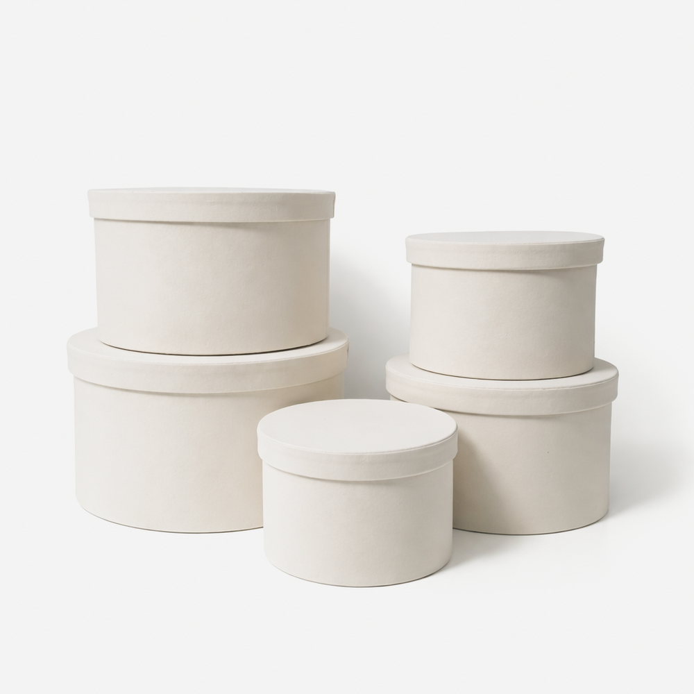 Set 5 cutii învelite în catifea, culoare bej B11 - ROC 5910